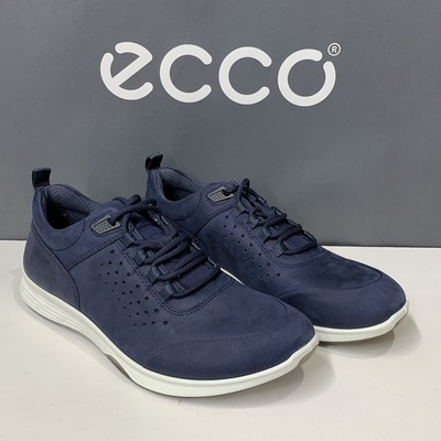 清仓爱步ECCO男鞋户外轻便防滑休闲鞋牛皮透气运动鞋870084超越