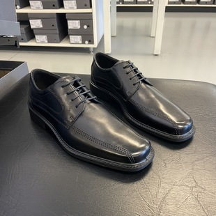 ECCO爱步男鞋商务正装皮鞋牛皮系带方头德比鞋051514新泽西系列