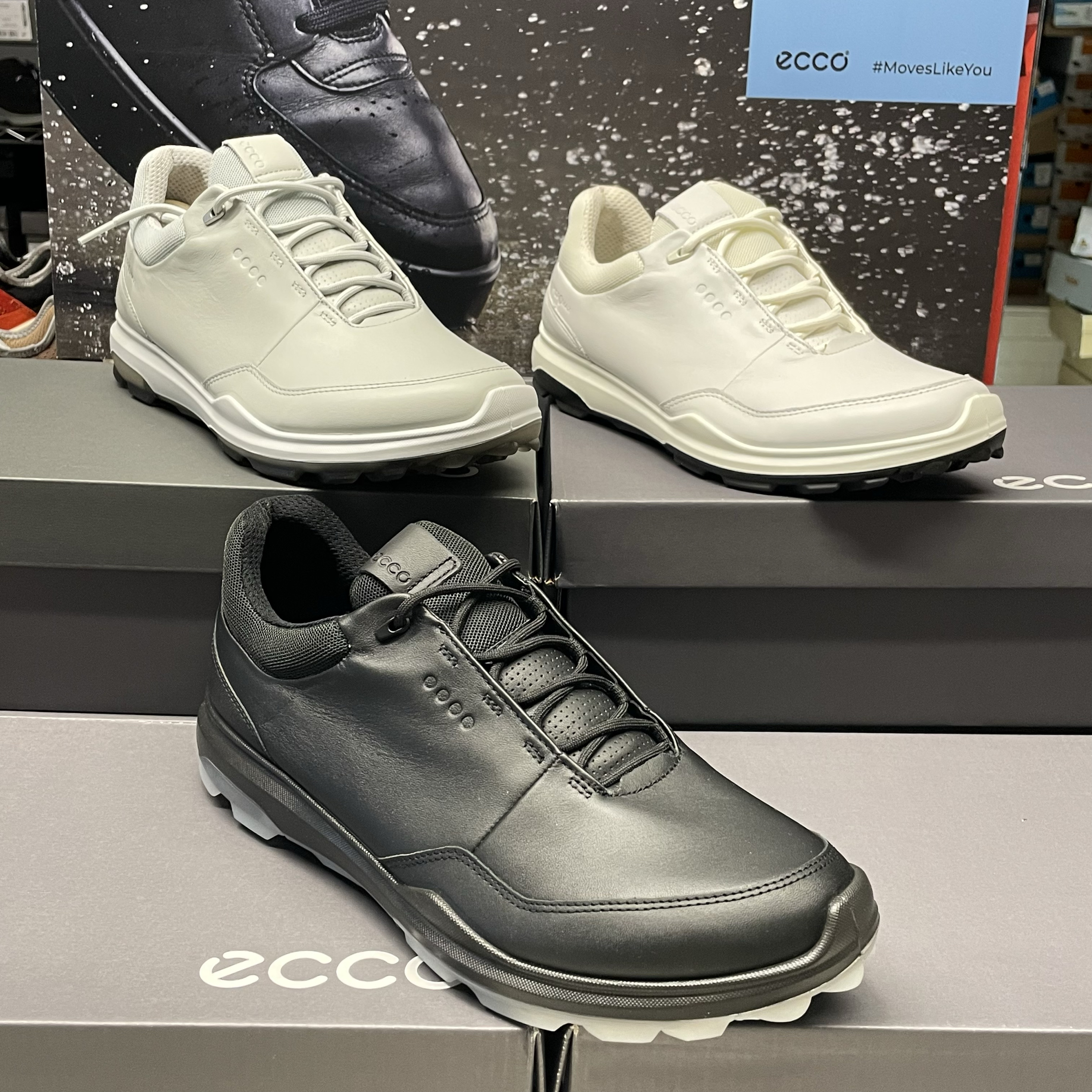 Ecco爱步高尔夫鞋新款防滑耐磨