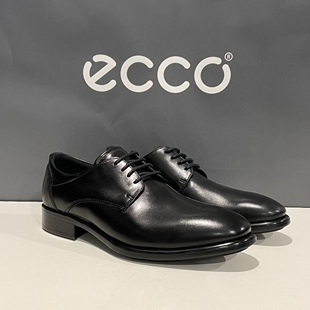 商务正装 圆头德比鞋 皮鞋 ECCO爱步男鞋 牛皮英伦风新郎鞋 512734适途