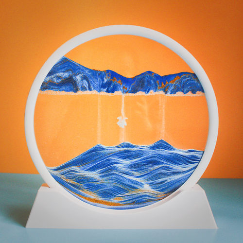动态风解压艺术玻璃流沙画沙画