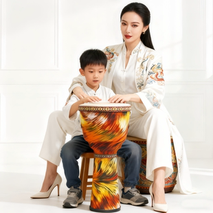 非洲鼓成人旅行非洲鼓长天一色带绳轻便手鼓儿童幼儿园乐器手拍鼓