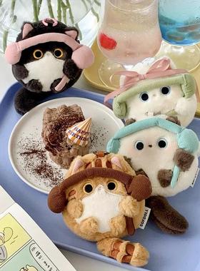 设绘人SOFDOLL现货来电小喵耳机包零钱包卡通毛绒挂件可爱保护套