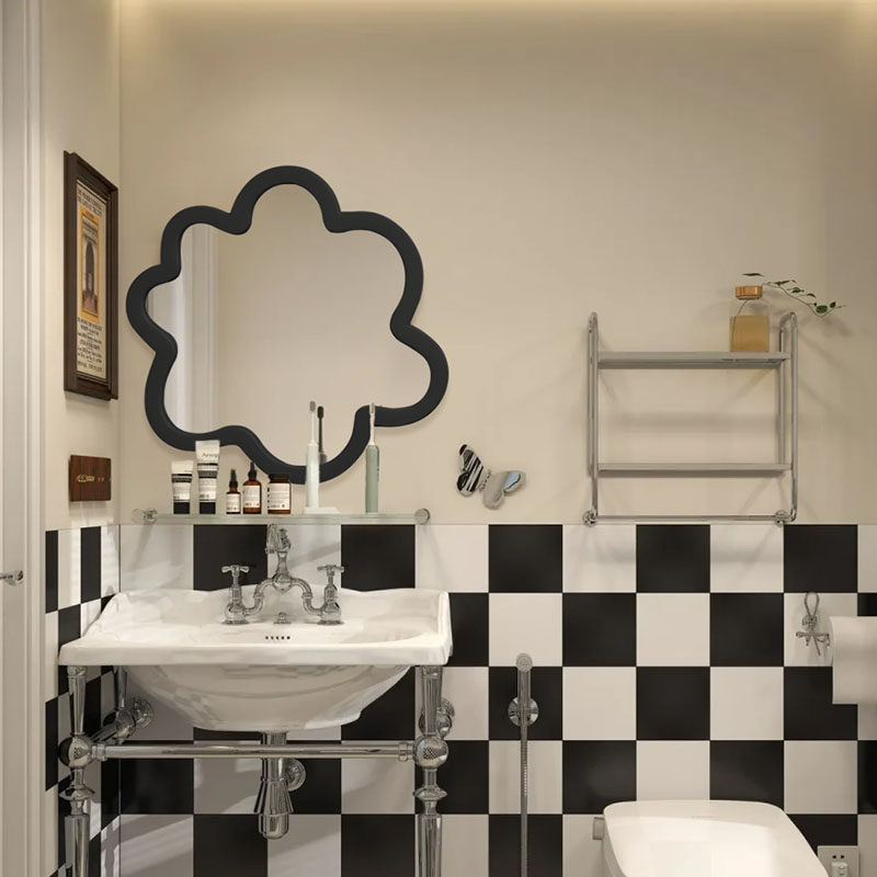 简约现代浴镜不规则智能梳妆镜壁挂镜异形化妆镜玄关镜led装饰镜,住宅家具,化妆镜,淘宝优惠券,粉丝福利购,淘宝优惠卷