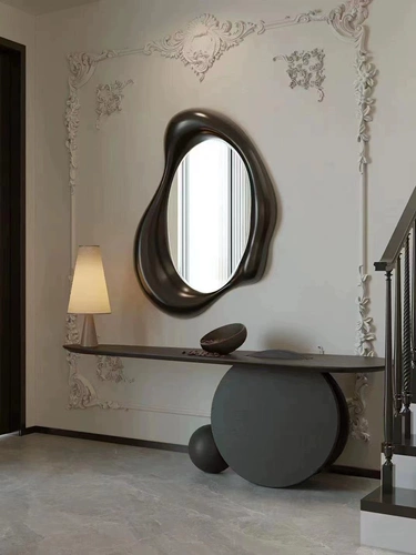 Современное зеркало для ванной комнаты, умное зеркало неправильной формы, настенное зеркало, косметическое зеркало специальной формы, входное зеркало, светодиодное декоративное зеркало