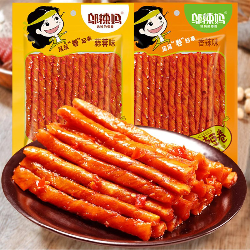 邬辣妈麻辣豆卷70克湖南特产豆腐干香辣小吃儿时解馋零食酒鬼豆筋