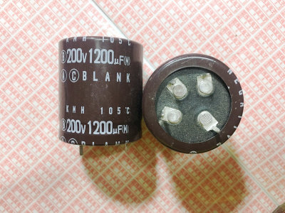 全新硬脚电解电容200V1200UF 1200UF200V 40X35MM 4脚