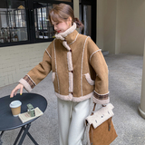 现货拼接格子羊羔毛099-D207-P185-K278，女装皮草，浙宝099