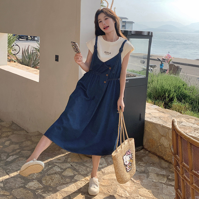 新款现货 牛仔背带裙099-D73-P105-K158图片