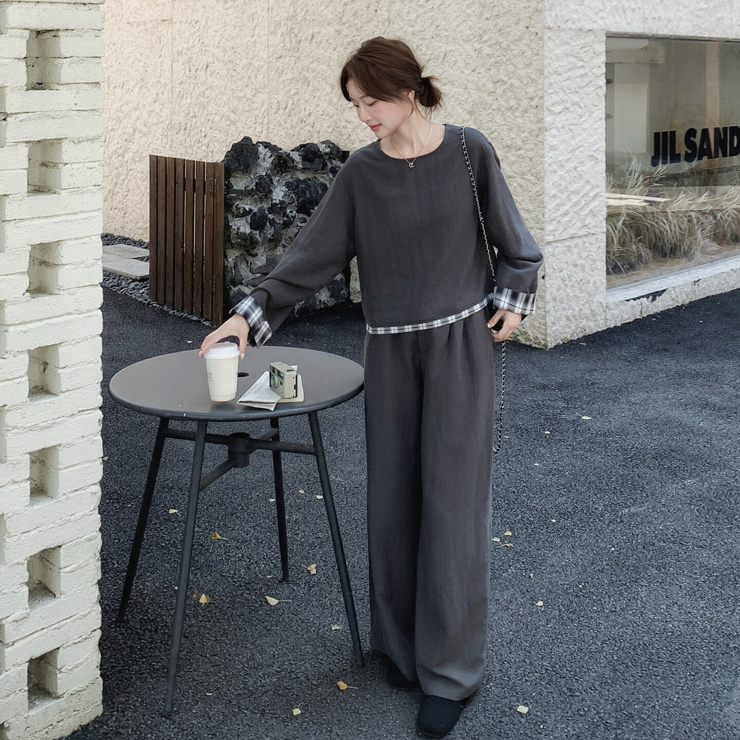 现货26春格子拼接套装099-10219-P155-K228，女装套装/套裙，浙宝099