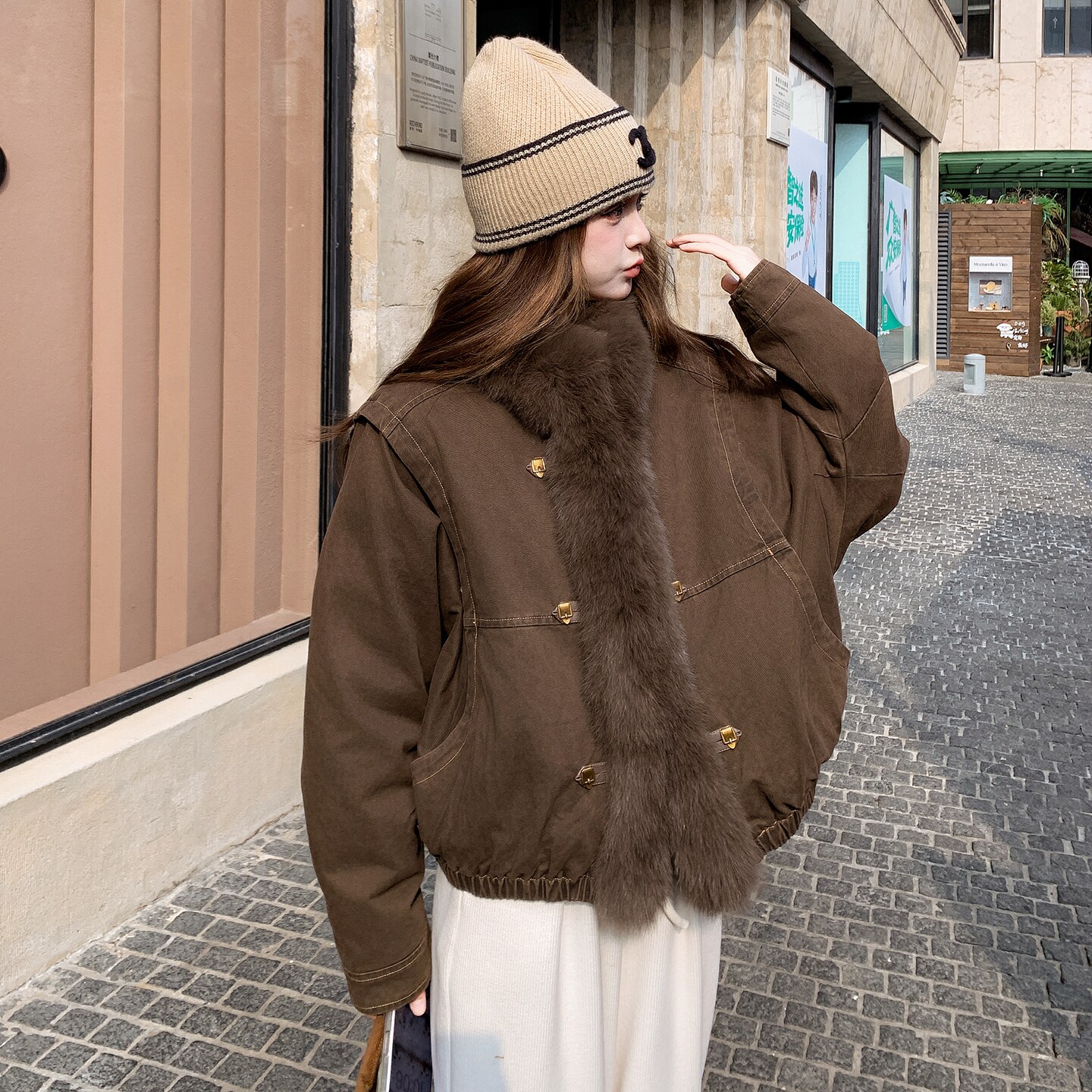 新款现货真毛领拼接90羽绒内胆派克服099-10393-p415-k628,商品下架区,浙宝099