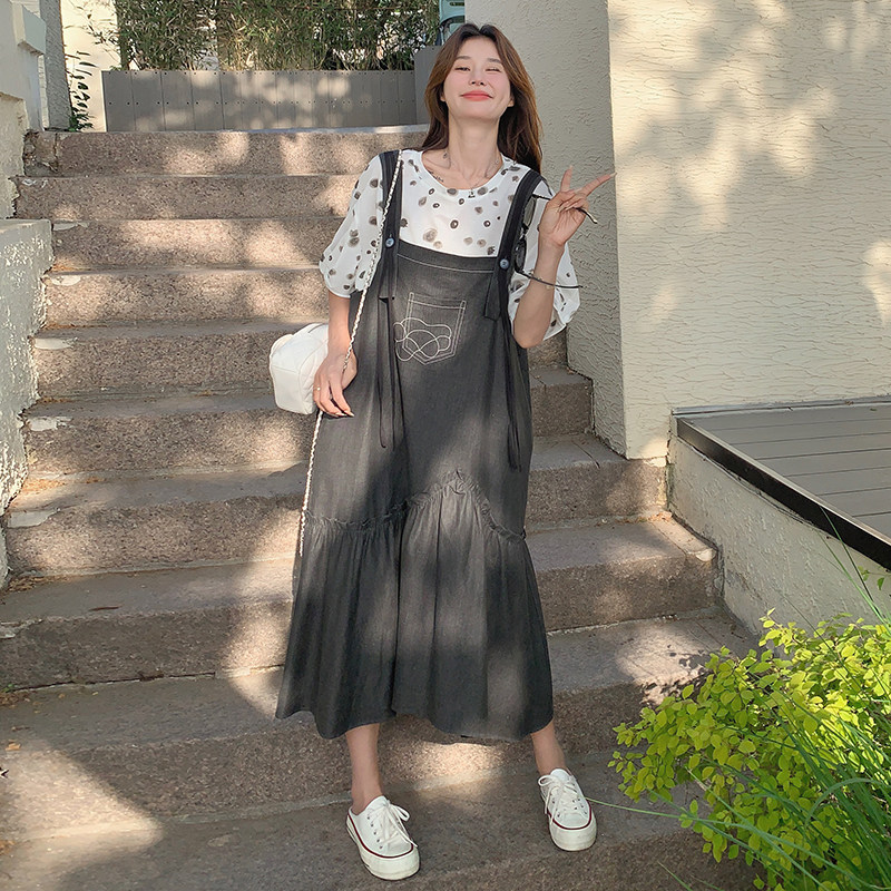 现货新款点点T恤套装连衣裙099-D90-P135-K198，女装连衣裙，浙宝099