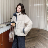 新款现货假两件拼接90羽绒服099-10332-P285-K428，女装羽绒服，浙宝099