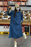 牛仔连衣裙女长款设计感小众炸街休闲宽松春秋新款别致甜辣风裙子，女装连衣裙，浙宝099