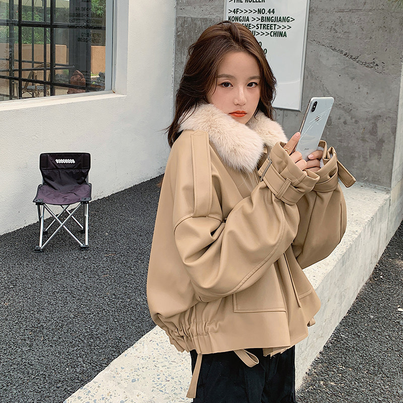 短款派克服皮衣外套女2025冬季新款高级感炸街加绒加厚小个子棉服,女装棉衣/棉服,浙宝099