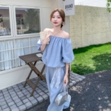 现货泡泡袖上衣加裤子两件套099-10106-P155-K228，女装套装/套裙，浙宝099