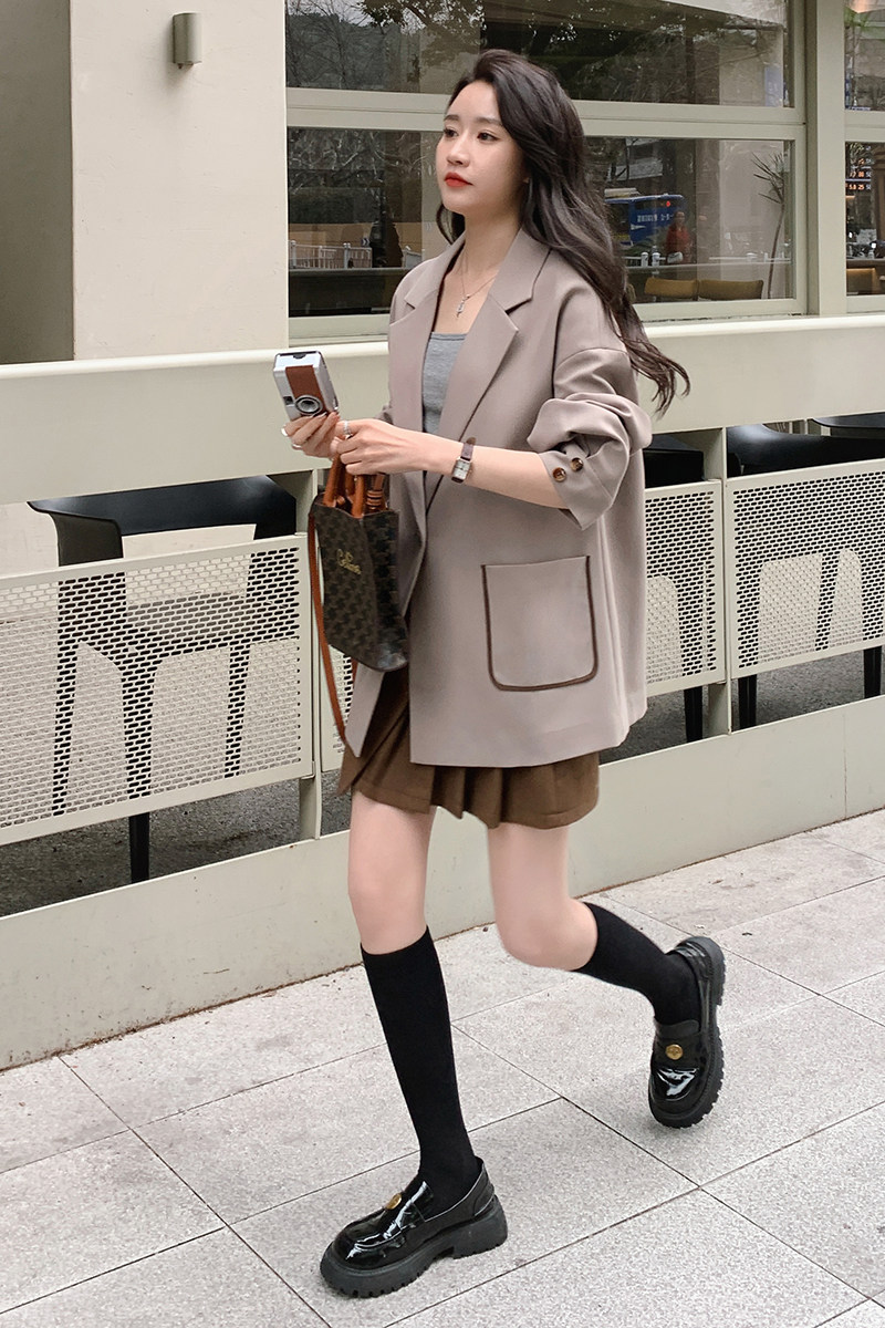 23春季新款拼接小西装外套2c161-922-p115-k168,女装西装,浙宝099