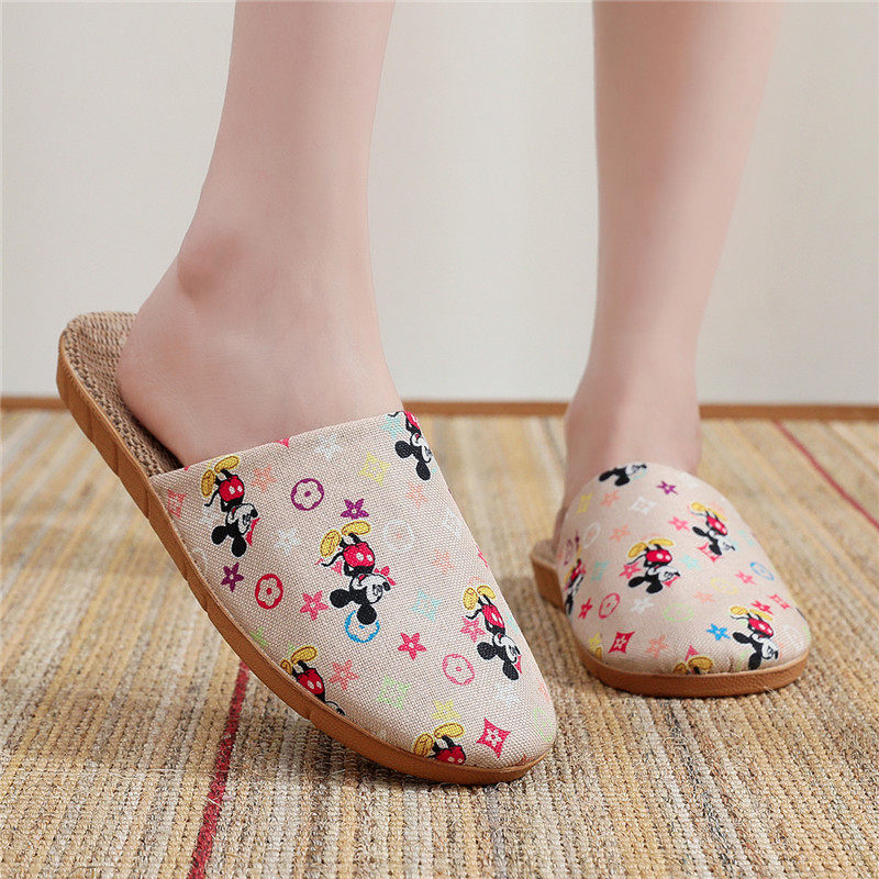米老鼠新品居家情侣拖鞋EVA软底夏季凉鞋静音简约男女室内包头鞋,居家布艺,居家亚麻拖鞋,淘宝优惠券,粉丝福利购,淘宝优惠卷