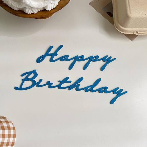 ins日韩HappyBirthday生日快乐字母拉花墙贴背景桌面摆件拍照道具