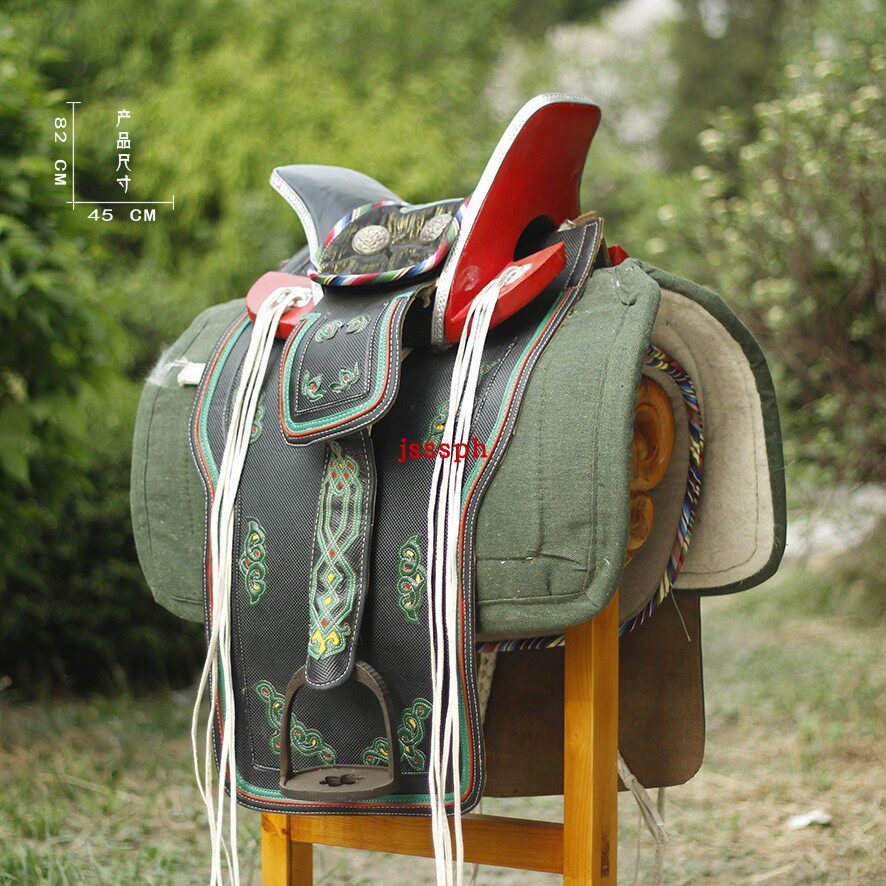 蒙古民族手工马鞍赛马鞍子真皮手工马鞍子草原牧民吉祥平安马鞍子