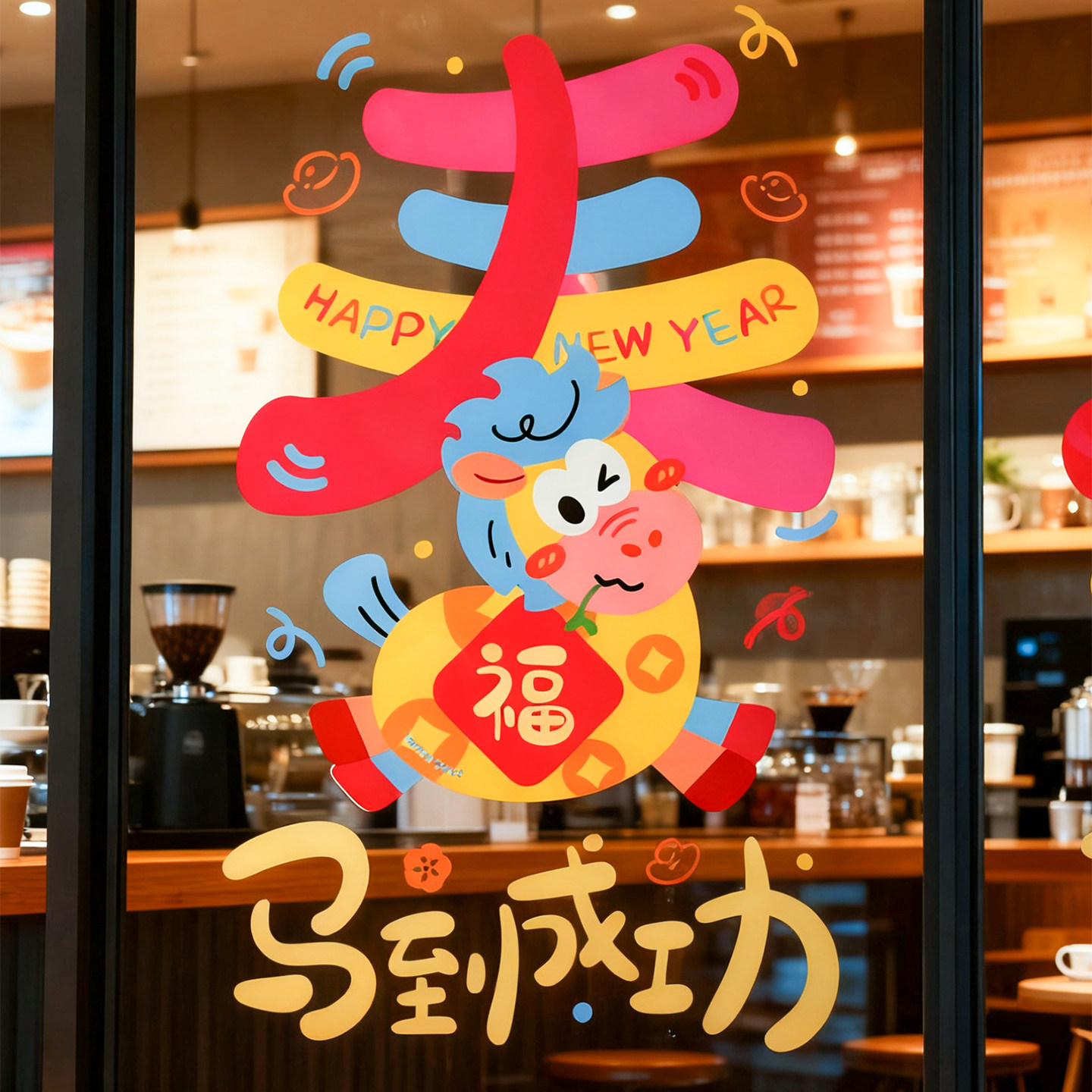 马到成功马年窗花新年2026新款玻璃贴静电福字剪纸过年门贴装饰品,节庆用品/礼品,福字/窗花/窗贴,淘宝优惠券,粉丝福利购,淘宝优惠卷