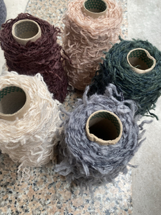 日本进口马尾羊毛纱特色花边粗条羊毛带子绞纱 标价是一份的价格