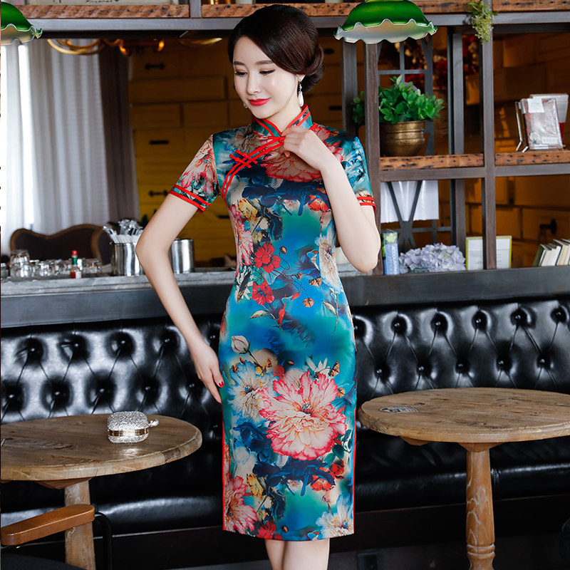 中国风改良妈妈旗袍2025年新款夏中长款复古优雅气质老上海中年女
