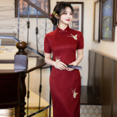 改良新中式 夏高级感新娘礼服红色结婚订婚高级感婚宴 旗袍2026新款