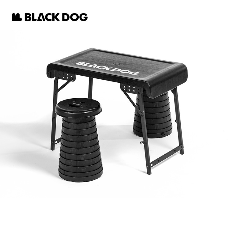 Blackdog黑狗户外露营折叠桌子便携野餐多功能伸缩凳写字桌椅套装