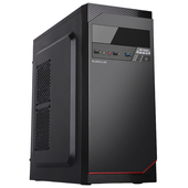 大水牛台式 电脑主机箱天睿ATX大板多硬盘位光驱背线家用商务机箱