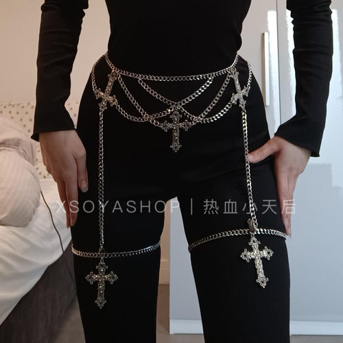 十字架CROSS腰链可调节一体腿环