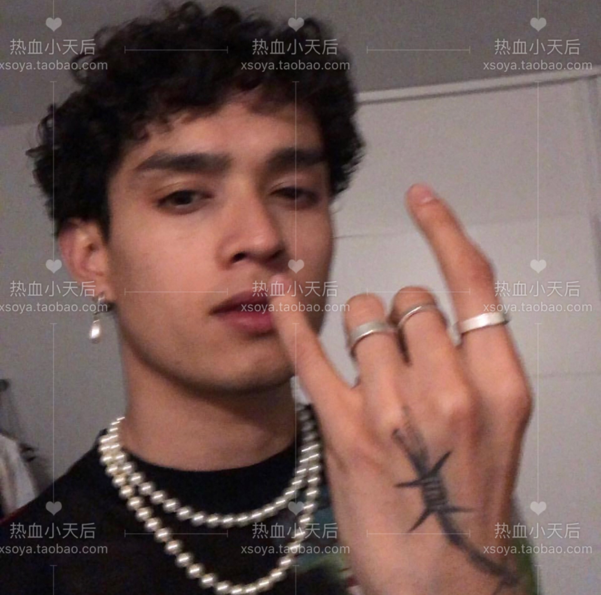 手工树脂珍珠串双层项链