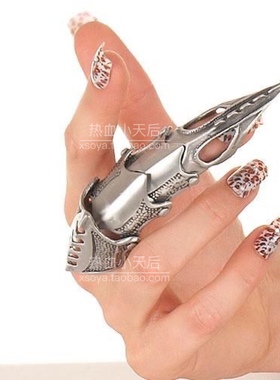 手甲活动关节金属指套潮流时尚炫酷夸张指护可调节铁爪套