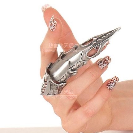 手甲活动关节金属指套潮流时尚炫酷夸张指护可调节铁爪套