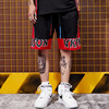 51 Hip hop wave of men breaking Hip hop Easy False two Five point pants Color matching Flash motion Pants shorts