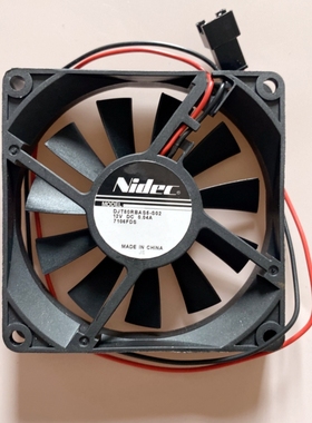 nidec DJT80RBAS5-S02 8cm 8015 12V 0.04A 冰箱内置散热风扇全新