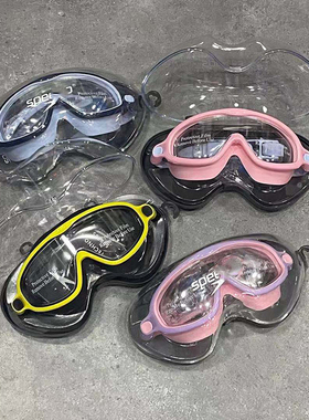 外贸原单sped高清泳镜大框一体男女儿童通用防水防雾休闲游泳眼镜