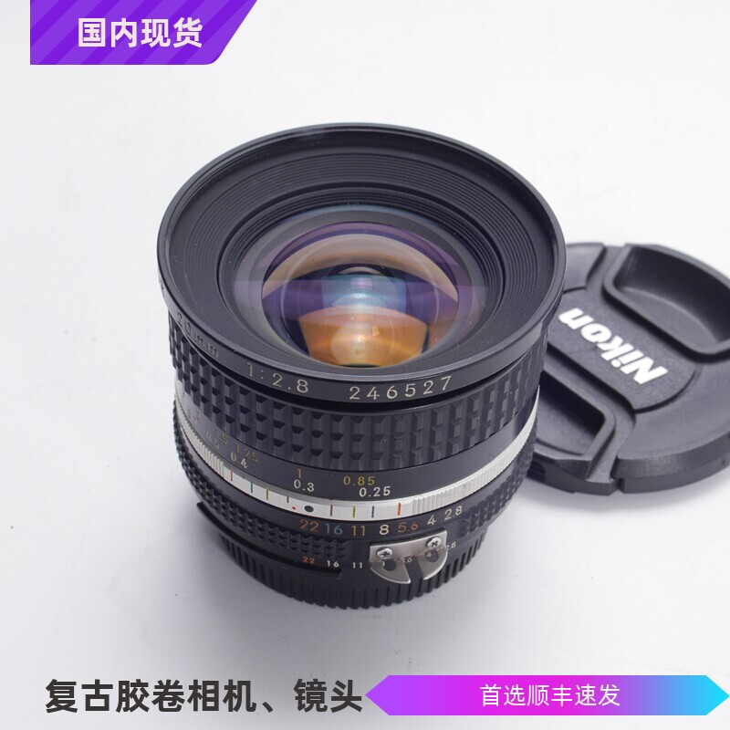 尼康NIKON AIS 20/2.8 20MM F2.8 手动广角定焦镜头97新可FM2 F3