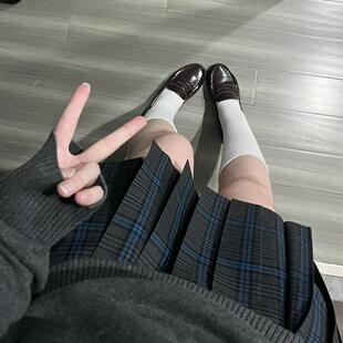 凛凛JK格裙原创正版校供感百褶裙学生a字半身裙女学院风毛衣套装