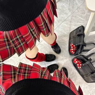 (小辣椒同格)北冥家正统少女正红格裙漫画JK日系风校供感制服学生