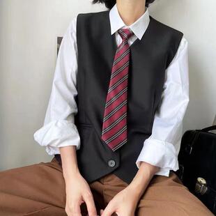 H牌龟梨和也JK领带女装饰衬衣日系可爱学院风手打/免打复古潮流