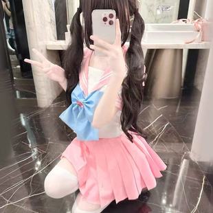 学院风基础款 粉色水手服日系少女甜美可爱正统jk制服套装 小个子