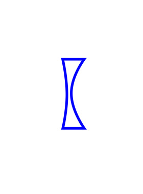 直径36.6mm焦距-28mm双凹单片光学玻璃透镜材料zlaf68n编号Z532