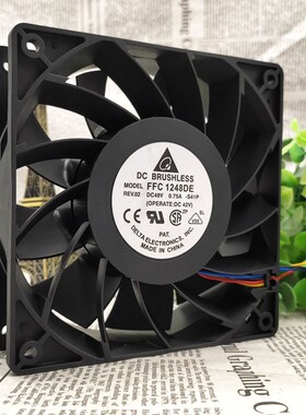 台达 FFC1248DE 12038 48V 0.75A 12CM 双滚珠 4线 PWM散热风扇