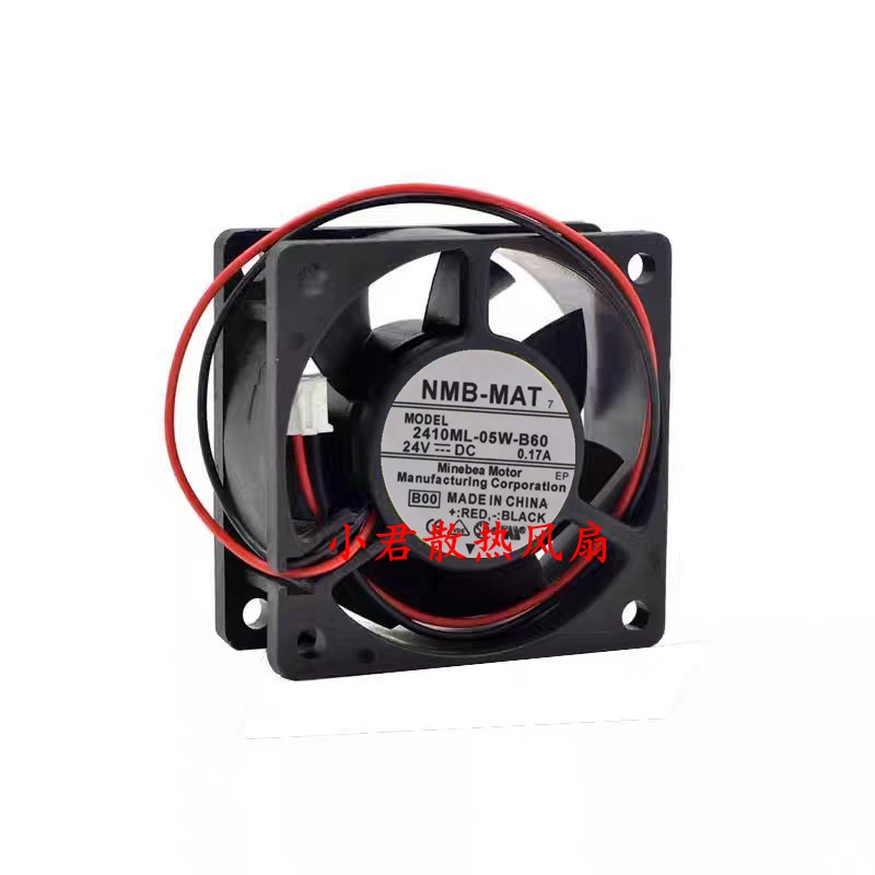 原装 NMB 2410ML-05W-B60 DC 24V 0.17A 6CM 6025 轴流 散热风扇