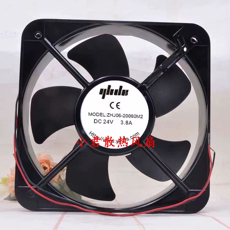 ZHJ06-20060M2怡合达DC24V 3.8A 200*200*60MM充电桩散热风扇20cm