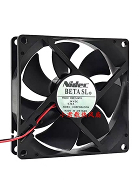Nidec 9225 9025 24V 0.10A D09T-24TH 9厘米3线 变频器散热风扇
