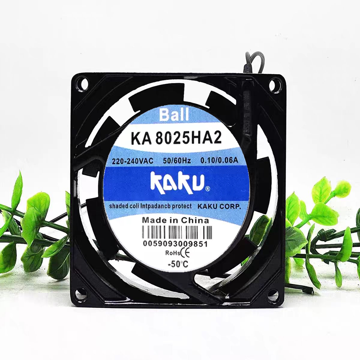 KAKU卡固KA8025HA2 AC220V 0.10A/0.06A 滚珠轴承 散热风扇
