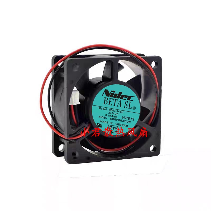 D06T-24TU 原装 NIDEC 6025 24V 0.10A 6cm/厘米 变频器冷却风扇