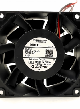 原装 NMB 8038 08038RA-24P-FA 24V 0.50A 变频器温控散热风扇8CM